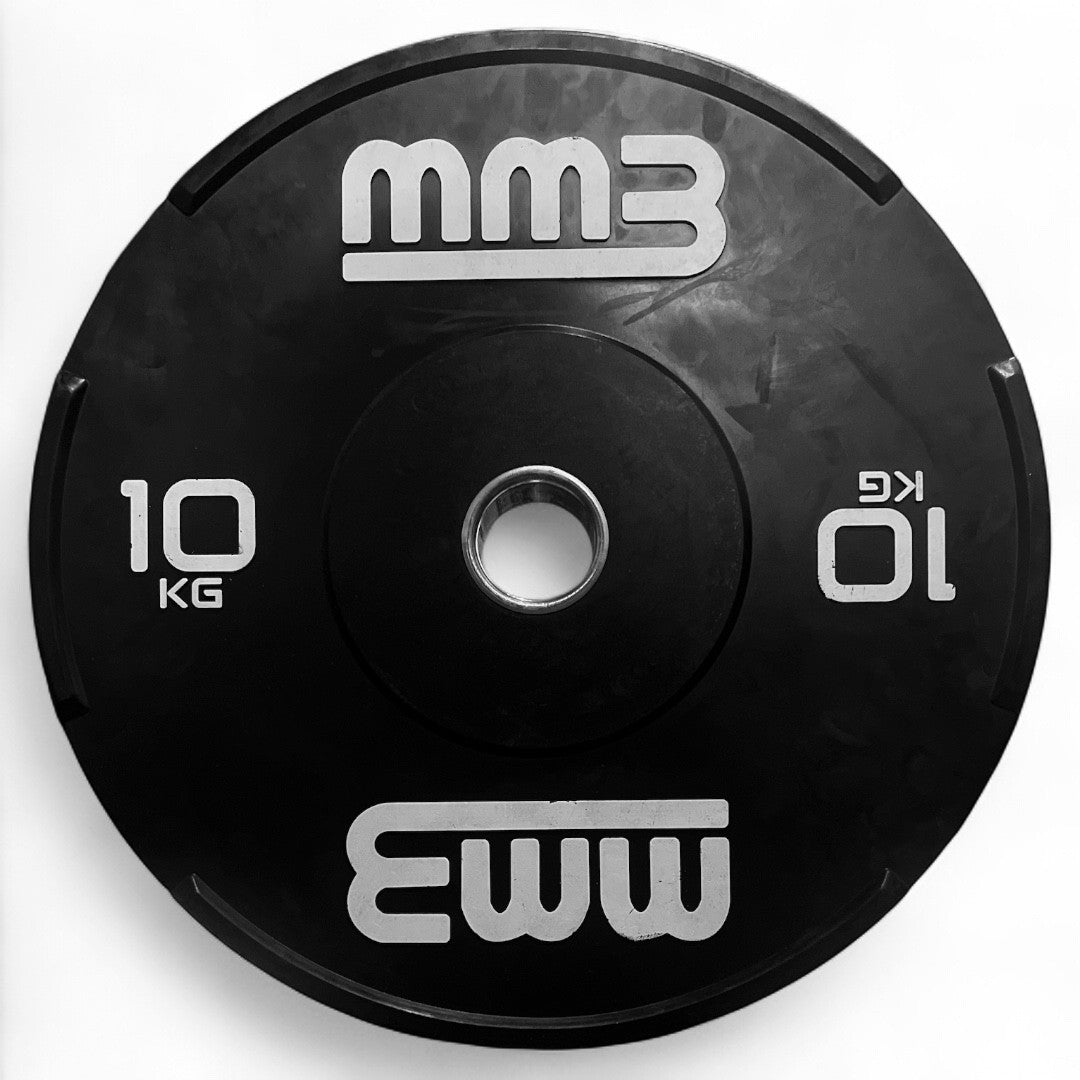 MMB Irak Black Bumper Olympic Bumper Weight Plate (1 pair)