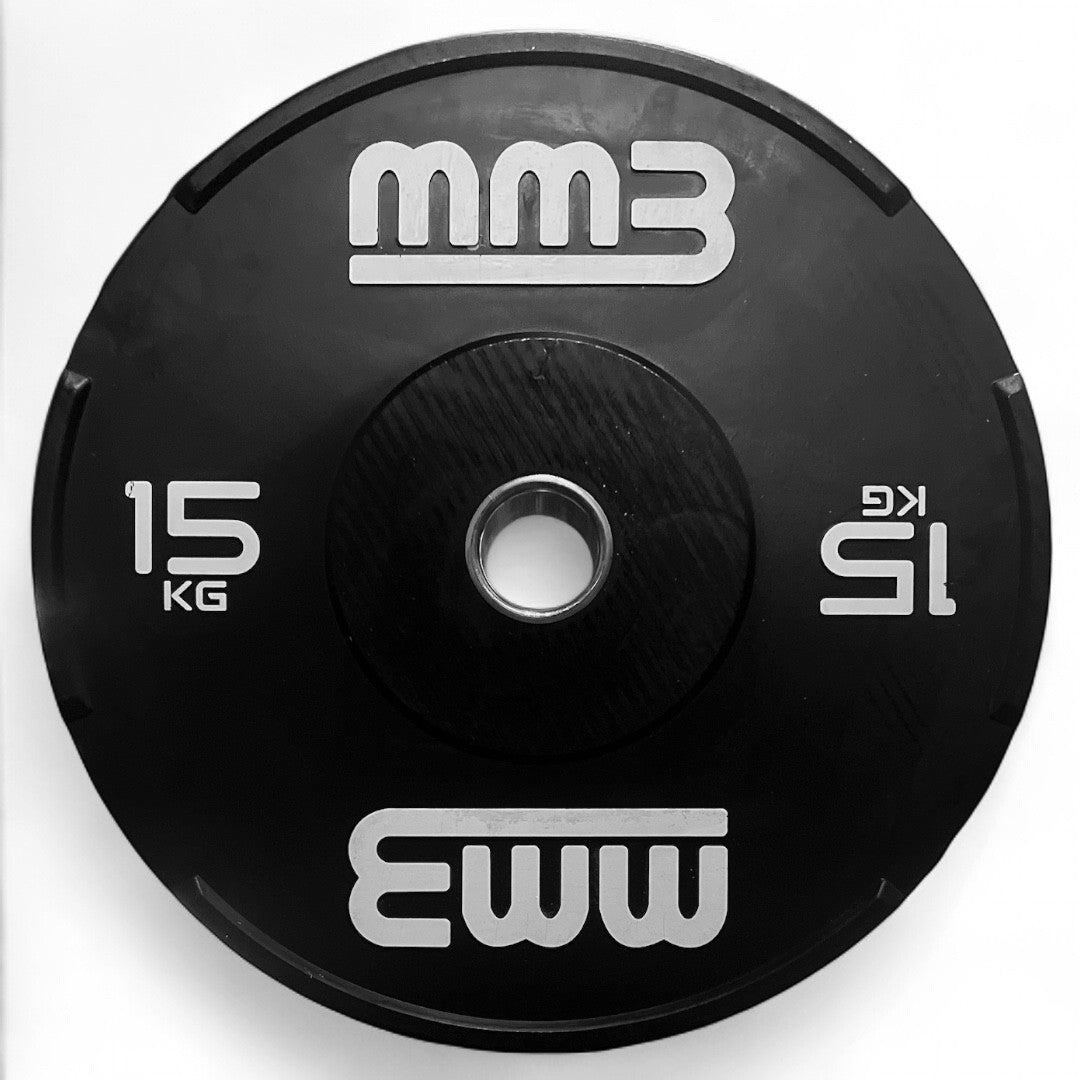 MMB Irak Black Bumper Olympic Bumper Weight Plate (1 pair)