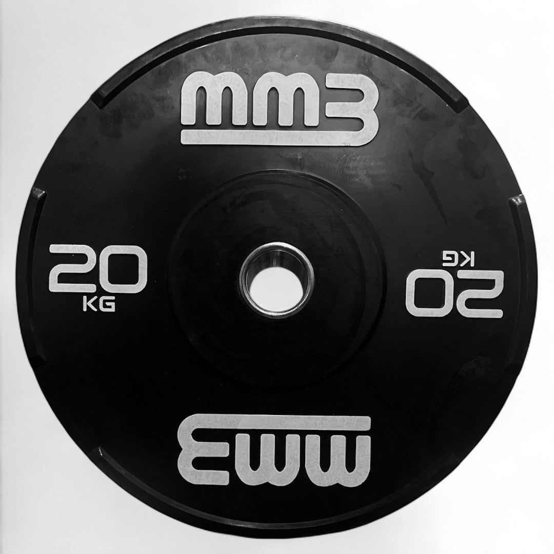 MMB Irak Black Bumper Olympic Bumper Weight Plate (1 pair)