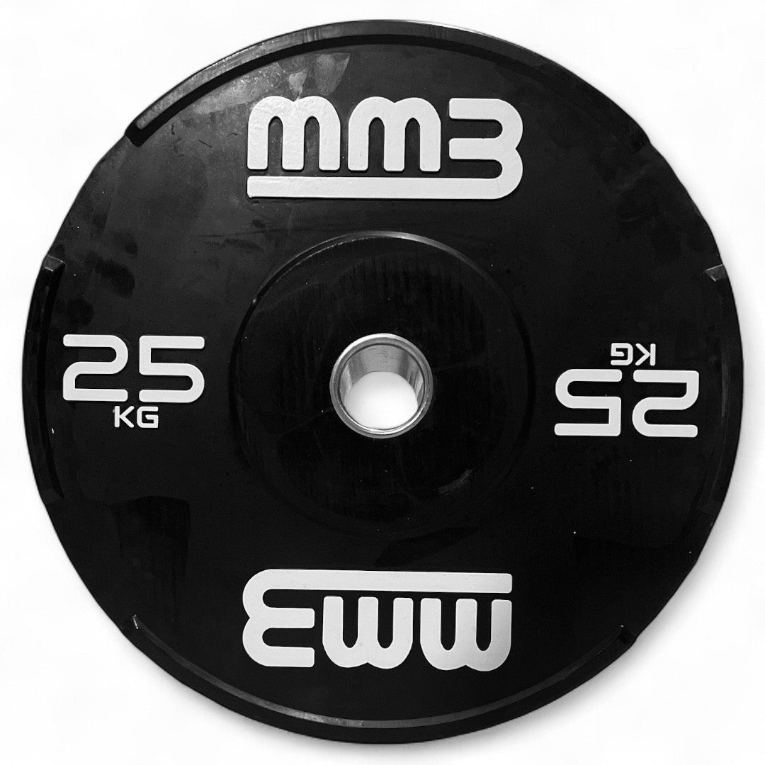 MMB Irak Black Bumper Olympic Bumper Weight Plate (1 pair)