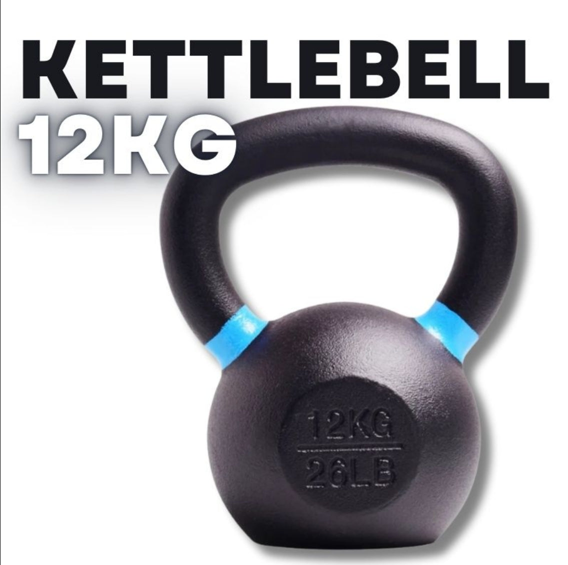 MMB Black Powder Coated Hardstyle Cast Iron Kettlebell