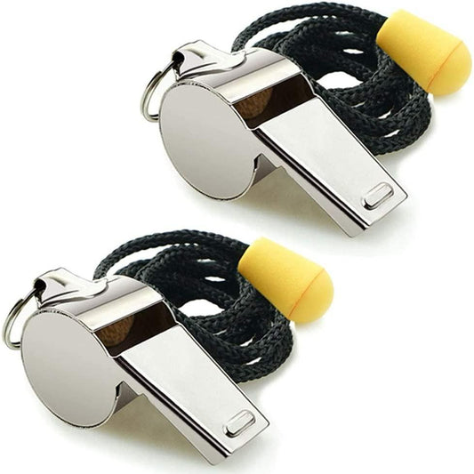 2 Pack Stainless Steel Sports Whistles