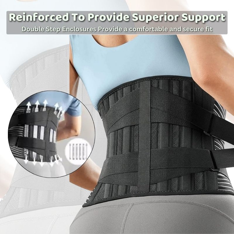 Back Braces for Lower Back Pain Relief with 6 Stays, Breathable Back Support Belt for Men/Women for work
