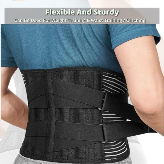 Back Braces for Lower Back Pain Relief with 6 Stays, Breathable Back Support Belt for Men/Women for work