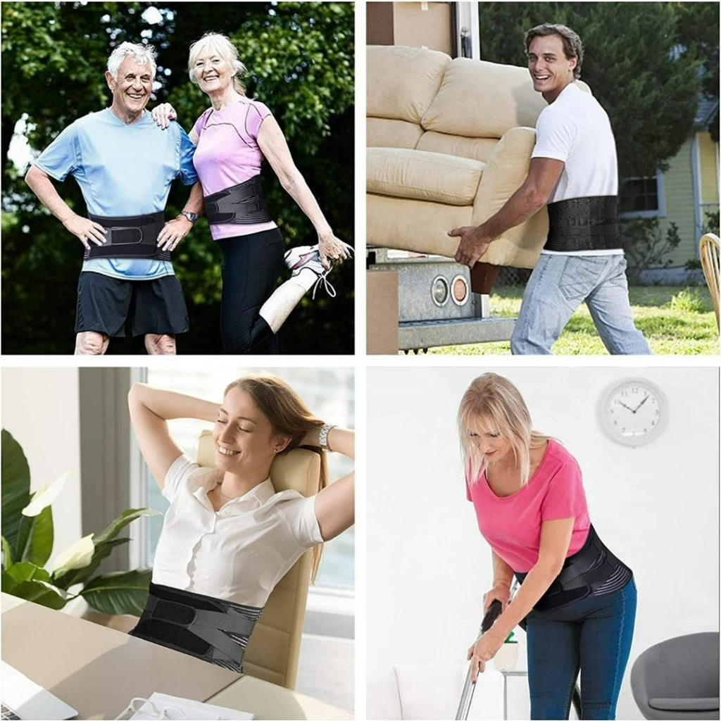 Back Braces for Lower Back Pain Relief with 6 Stays, Breathable Back Support Belt for Men/Women for work