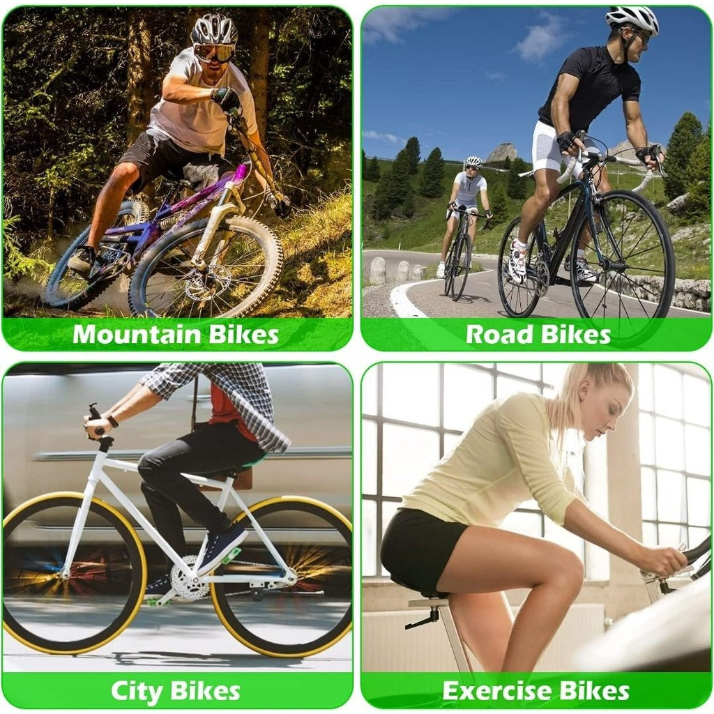 Bike Seat Cushion - Gel Padded Bike Seat Cover for Men Women Comfort, Extra Soft Exercise Bicycle Seat Compatible