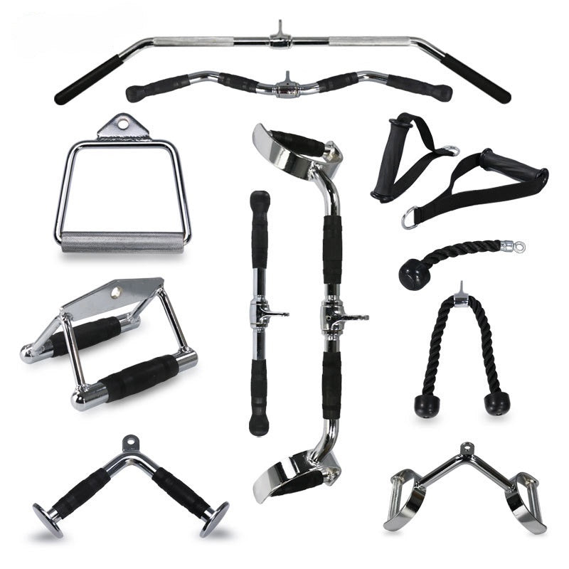 Home Gym Cable Attachment Handle Machine Exercise Chrome PressDown Strength Training Home Gym
