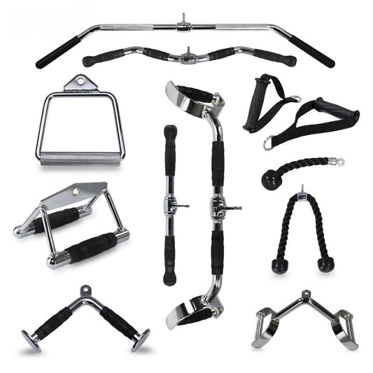 Home Gym Cable Attachment Handle Machine Exercise Chrome PressDown Strength Training Home Gym