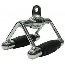 Home Gym Cable Attachment Handle Machine Exercise Chrome PressDown Strength Training Home Gym