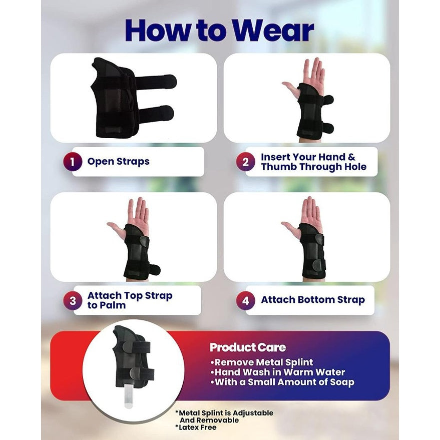 Carpal Tunnel Wrist Brace Night Support - Wrist Splint Arm Stabilizer Hand Brace for Carpal Tunnel Syndrome Pain Relief