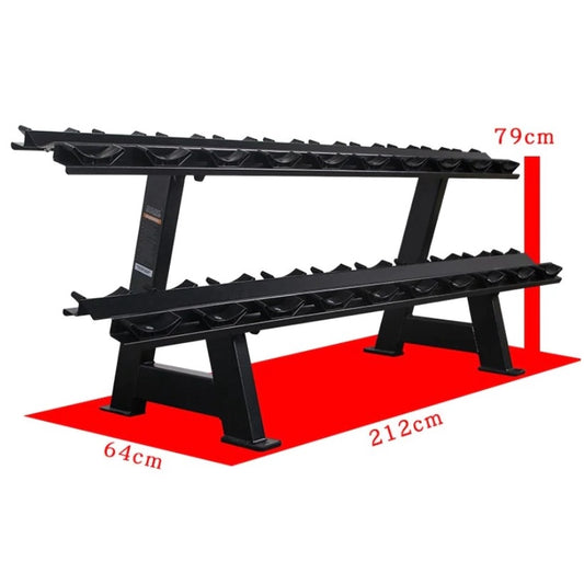 Commercial 2 Tiers 10 pairs Dumbbell Rack