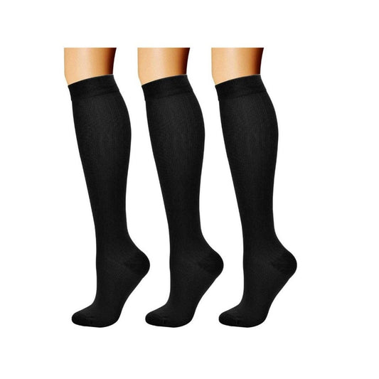 3 Pairs Copper Compression Socks for Women & Men Circulation 15-20 mmHg is Best for All Day Wear Running Nurse