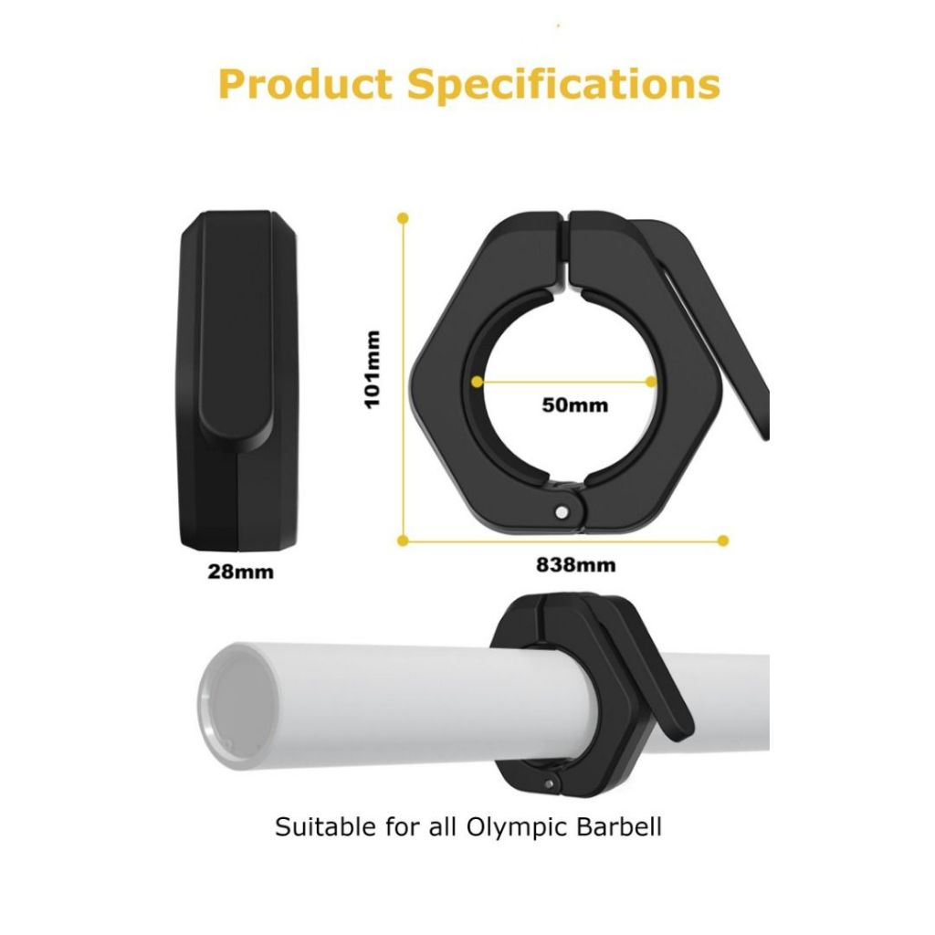 MMB Dymio Magnetic Barbell Collar Clamps
