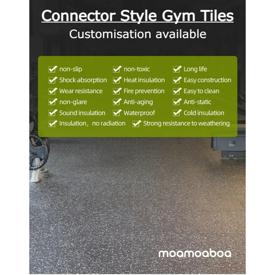 Premium Rubber Gym Mats 30MM Odourless Extra Thick High Quality Rubber Tile Mat Gym Floor Mat Exercise Mat EPDM