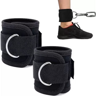 Fitness Ankle Straps for Cable Machine - Double D-Ring