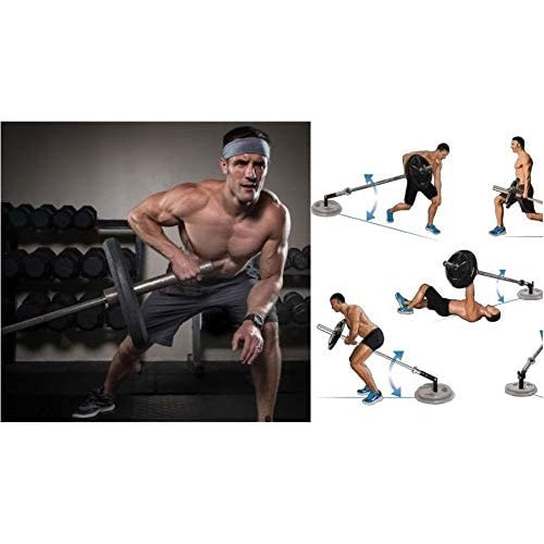 Landmine Attachment Workout T-Bar Row Platform, Barbell T-Bar Row Plate Post Insert Landmine Full 360°Swivel & Easy to Install, Easy Use in Small Spaces, Great for Back Exercises & Entire Body Strength