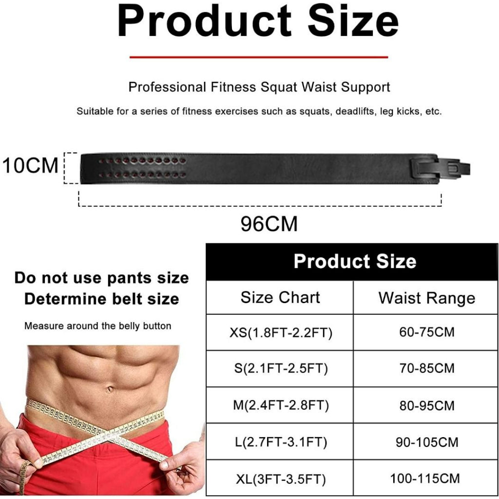 Moamoaboa GOGS Series Weighlifting Belt Genuine Leather Belt 13mm
