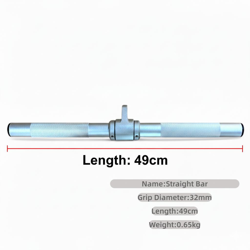 Premium Hollow Aluminium Cable Bar for Lat Pulldowns & Triceps. Gantry/Flying Bird Machine Ready
