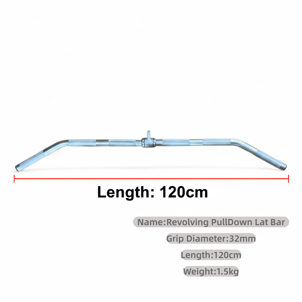 Premium Hollow Aluminium Cable Bar for Lat Pulldowns & Triceps. Gantry/Flying Bird Machine Ready
