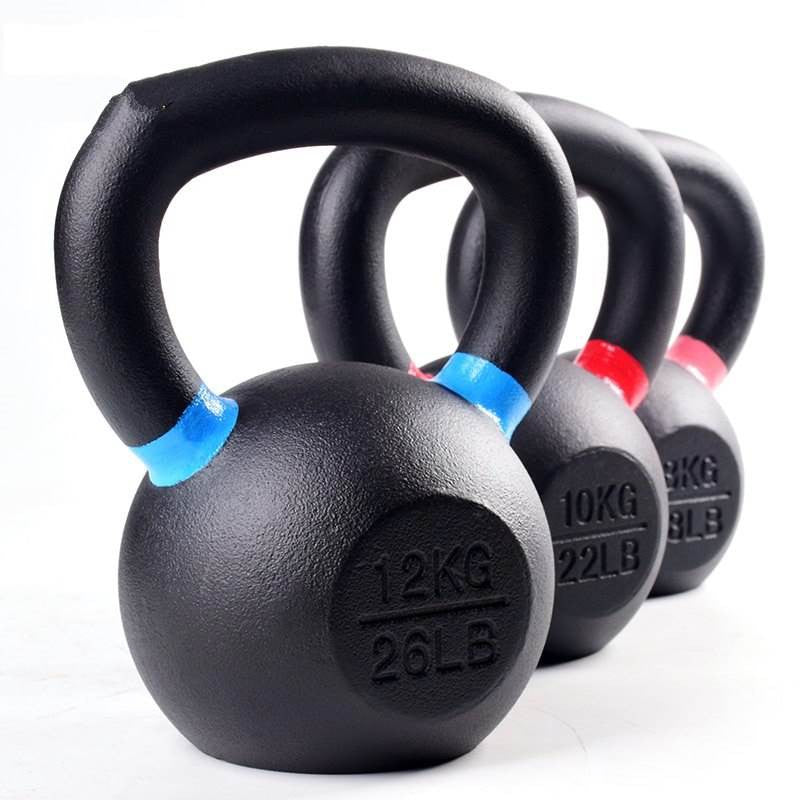 MMB Black Powder Coated Hardstyle Cast Iron Kettlebell