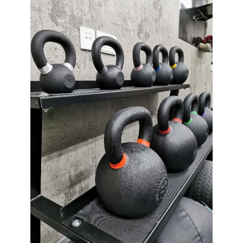 MMB Black Powder Coated Hardstyle Cast Iron Kettlebell
