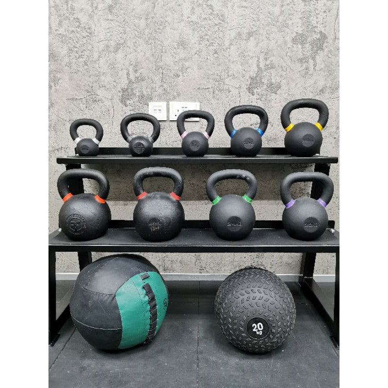MMB Black Powder Coated Hardstyle Cast Iron Kettlebell