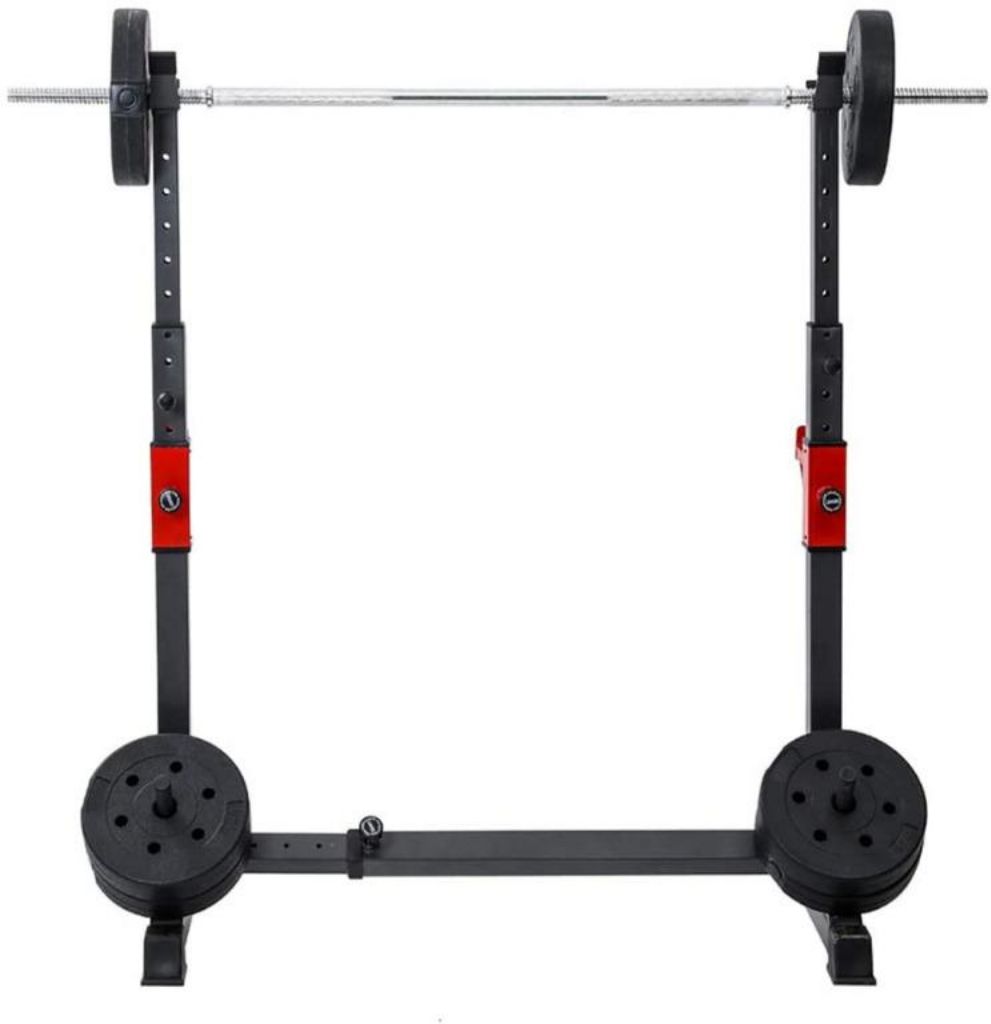 Home Squat Stand Power Rack, Telescopic Adjustable Width Barbell Rack Weightlifting Rack, Multi Function Indoor Strength Training Equipment