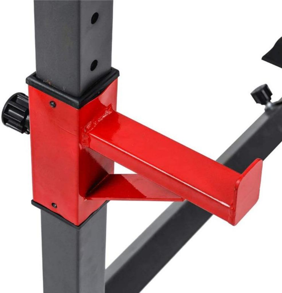 Home Squat Stand Power Rack, Telescopic Adjustable Width Barbell Rack Weightlifting Rack, Multi Function Indoor Strength Training Equipment