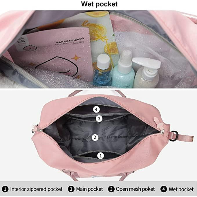 Kouda Travel Duffel Bag,Sports Tote Gym Bag,Shoulder Weekender Overnight Bag for Women
