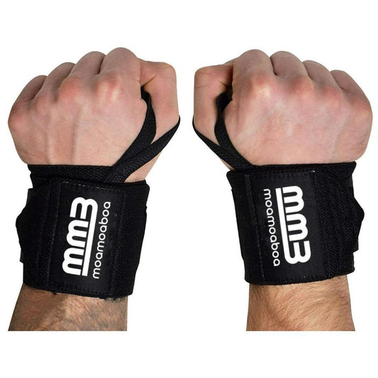 MMB Karpo Weightlifting Wrist Wraps (Competition Grade) 45cm Professional Quality Wrist Support with Heavy Duty Thumb Loop - Best Wrap for Powerlifting, Strength Training, Bodybuilding