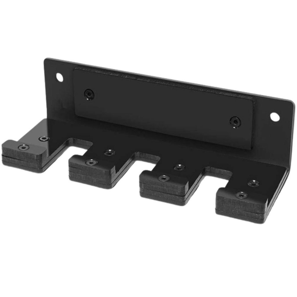 MMB Kata Vertical Olympic 3 Barbell Holder - 3 Bars Wall Mounted Barbell Storage Rack (Black)
