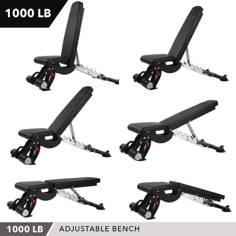 MMB 2000 Adjustable Gym Bench - Incline, Decline, Flat Workout Benches