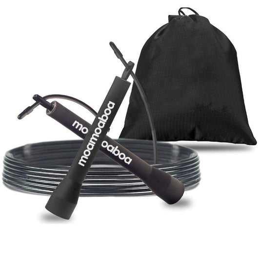 Moamoaboa Thirio Rope Skipping Rope, Steel Speed Fitness Jump Ropes, Lightweight and Adjustable Workout Equipment for Jumping, MMA, HIIT