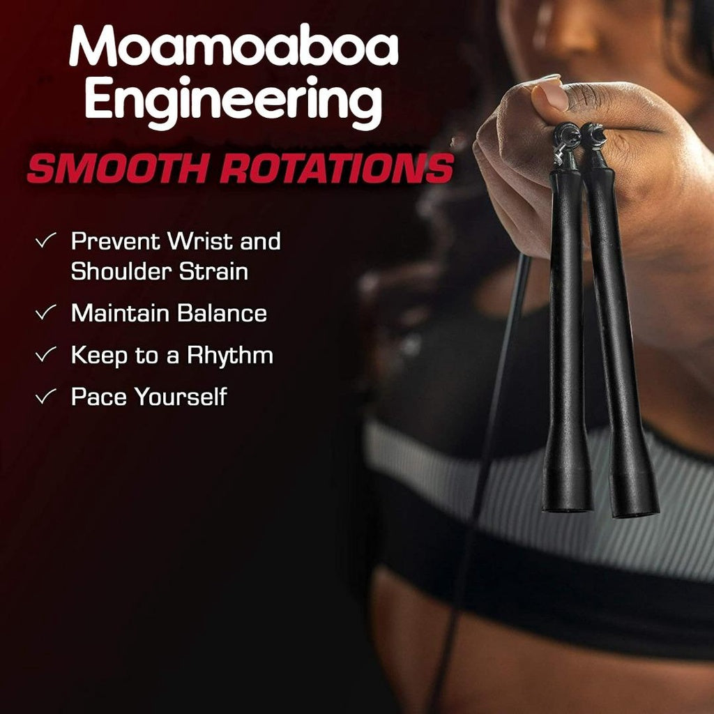 Moamoaboa Thirio Rope Skipping Rope, Steel Speed Fitness Jump Ropes, Lightweight and Adjustable Workout Equipment for Jumping, MMA, HIIT