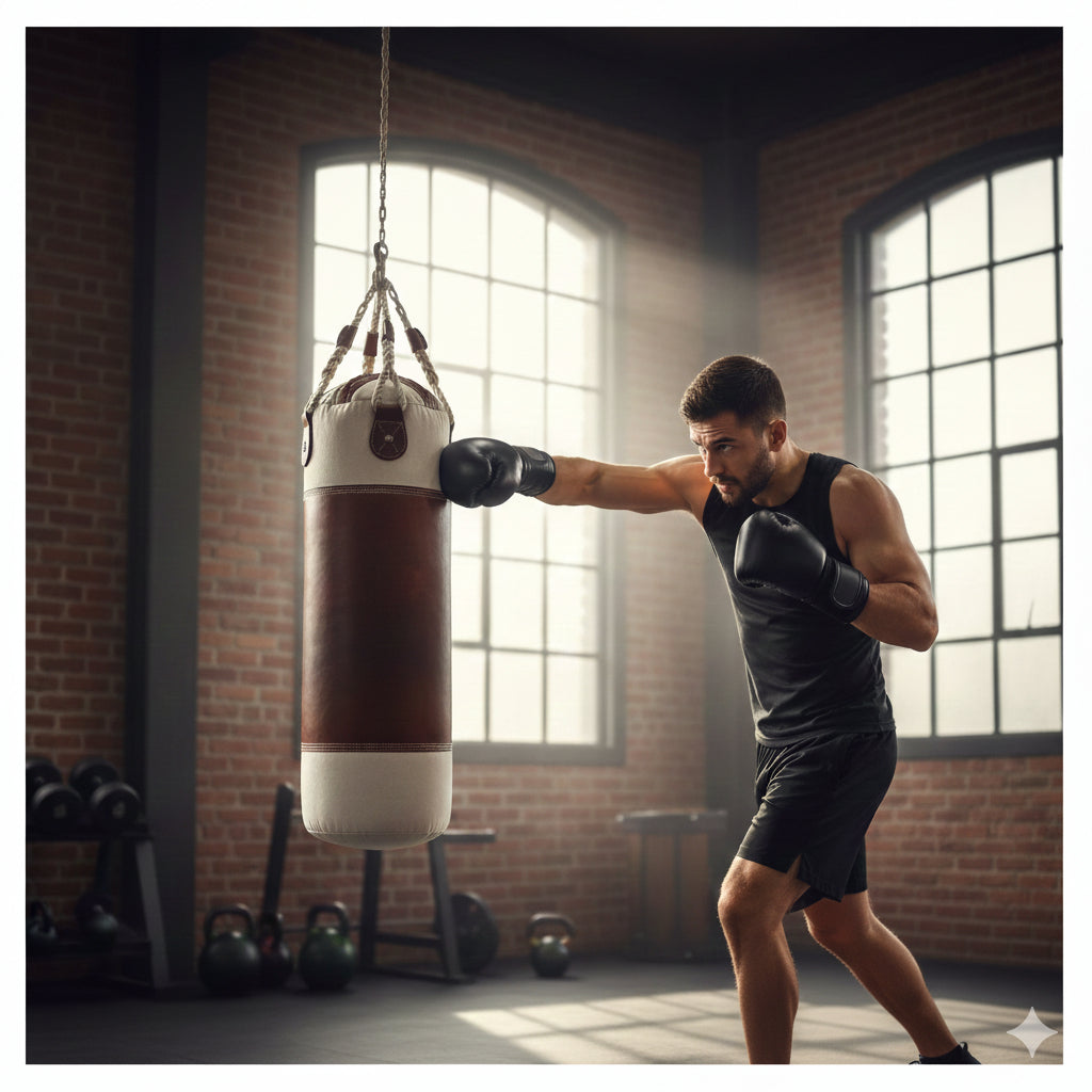 MMB Tavros系列复古拳击沙袋,麻绳超细纤维材质