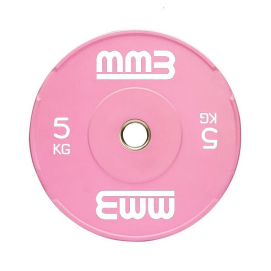 MMB Toxo Olympic Bumper Weight Plate Bia Series Pink 5kg Full Rubber