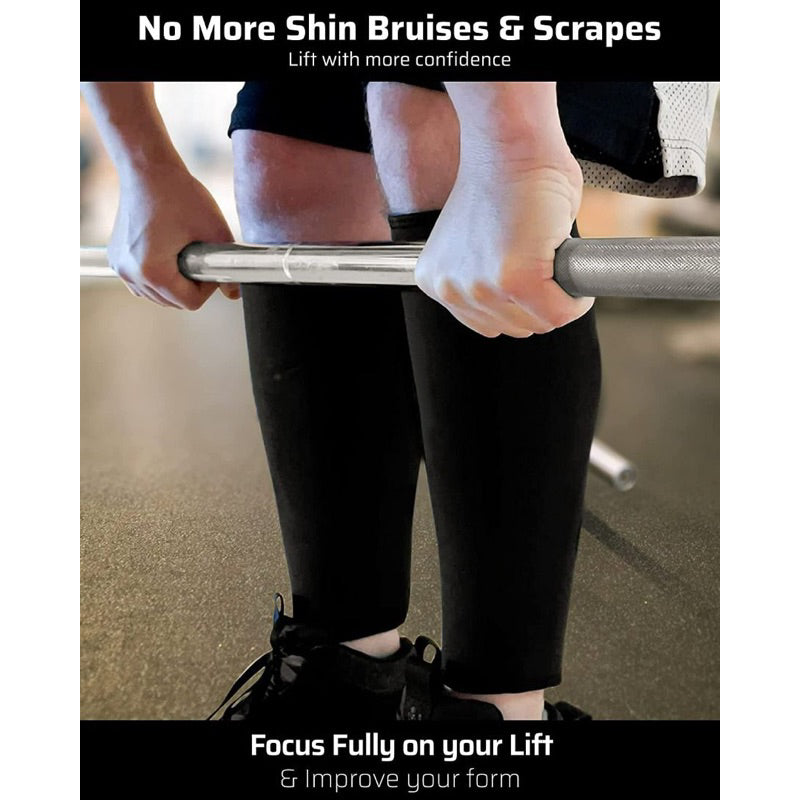 Weightlifting Deadlift Shin Guards, Easy to Wear, Training Pants and Tights, Ultimate Shin Protection (Pair)