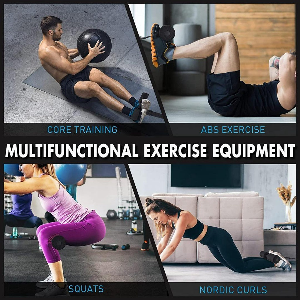 Nordic Hamstring Curl Strap - Premium Home Workout Gear - 10 Second Setup Nordic Curl - Rated for 300+ pounds - Used for Hamstring Curls, Spanish Squats, Ab Workout, Nordic Curl