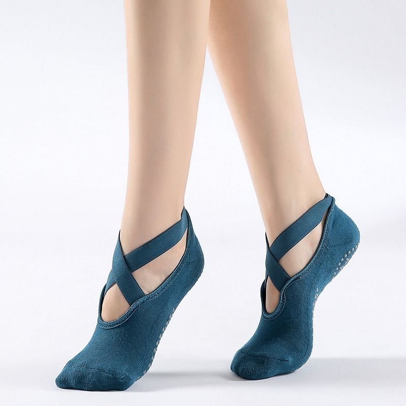 1 pair Pilates Yoga Socks With Professional Silicone Anti-slip Design For Indoor Fitness, Dance, Pilates