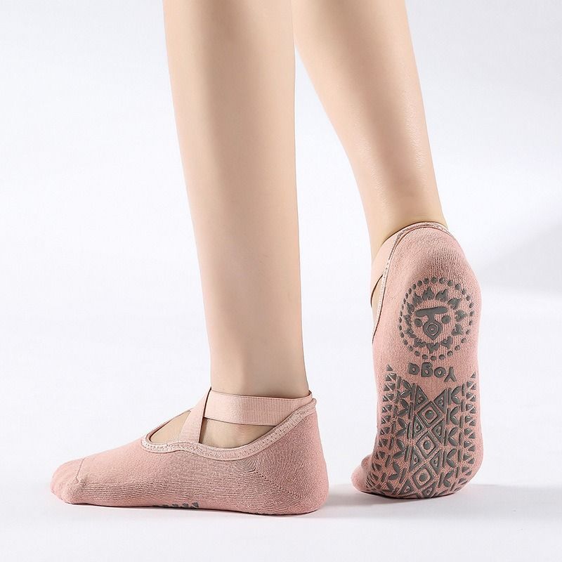 1 pair Pilates Yoga Socks With Professional Silicone Anti-slip Design For Indoor Fitness, Dance, Pilates