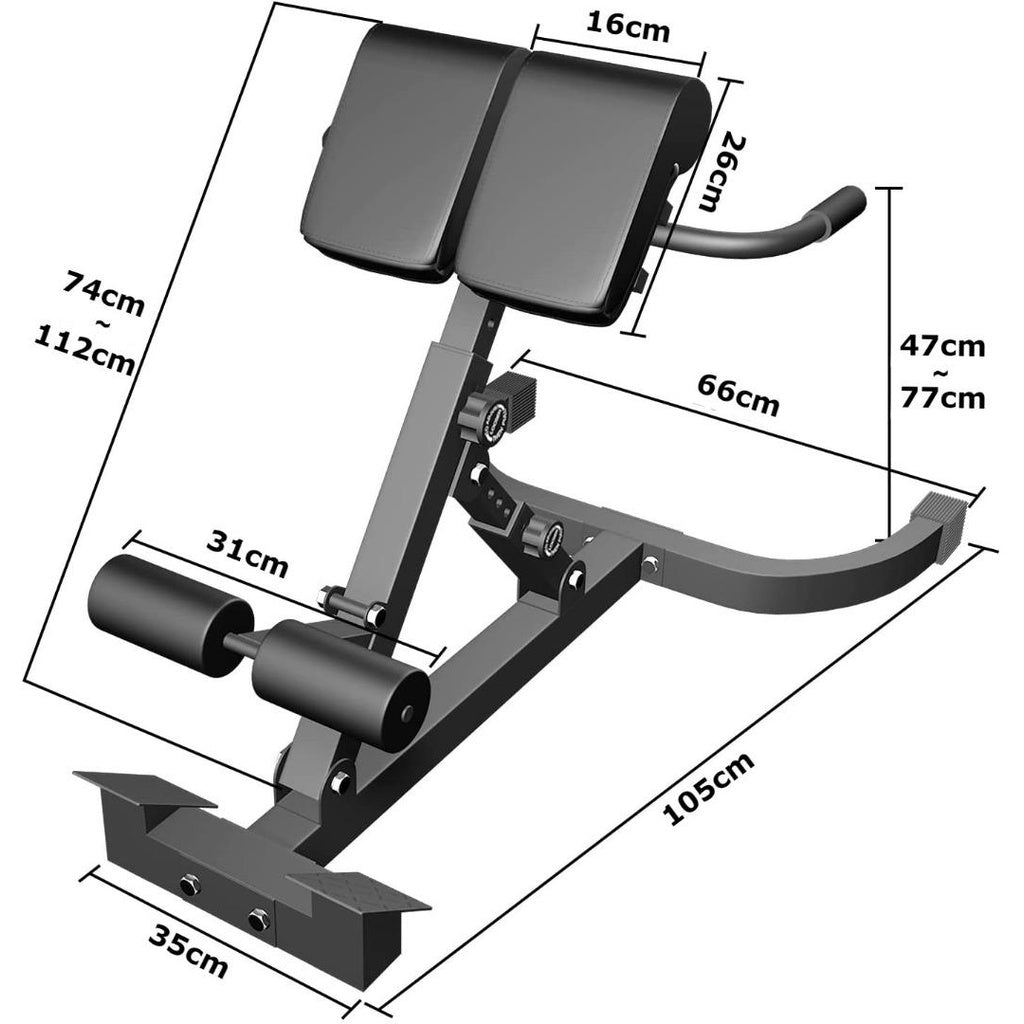 Multi-Functional Bench for Full All-in-One Body Workout – Hyper Back Extension Roman Chair Adjustable Ab Sit up Bench Decline Bench Flat Bench