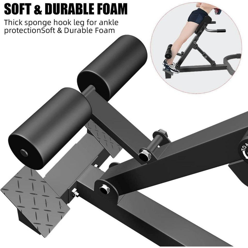 Multi-Functional Bench for Full All-in-One Body Workout – Hyper Back Extension Roman Chair Adjustable Ab Sit up Bench Decline Bench Flat Bench