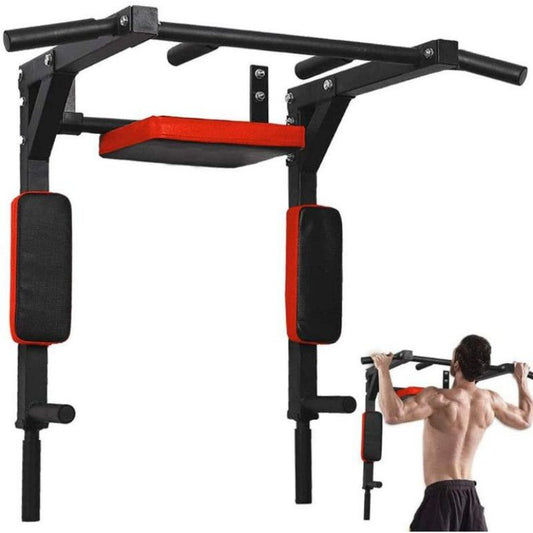 Multifunctional Wall Mounted Pull Up Bar/Chin Up bar,Dip Station for Indoor Home Gym Workout