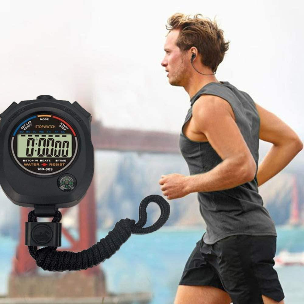 Multi-Function Electronic Digital Sport Stopwatch Timer, Large Display with Date Time and Alarm Function,Suitable for Sports Coaches Fitness Coaches and Referees