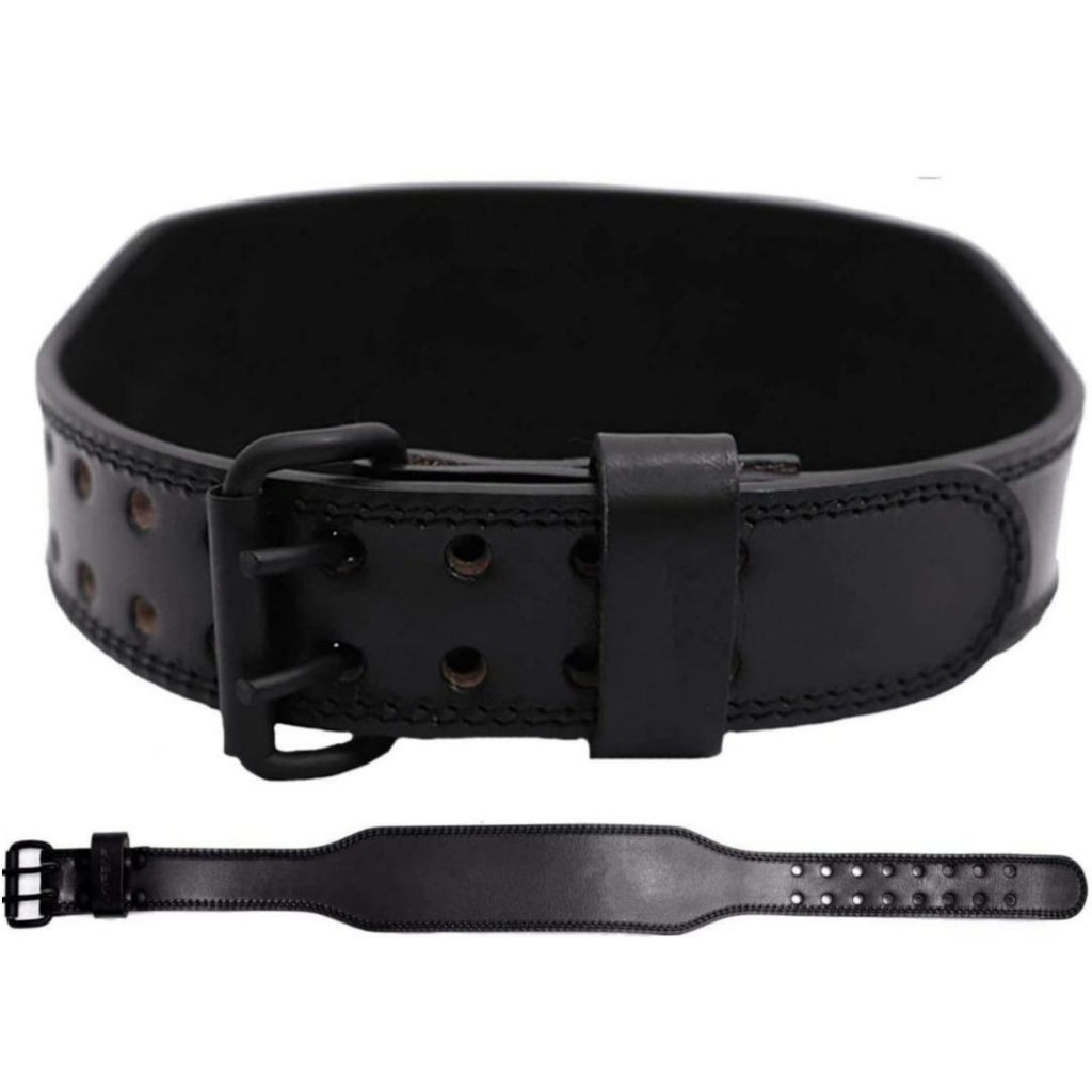 Weight Lifting Belt - 7MM Heavy Duty Pro Leather Belt with Adjustable Buckle - Stabilizing Lower Back Support 4 Inches Wide For Weightlifting, Bodybuilding, Cross Training