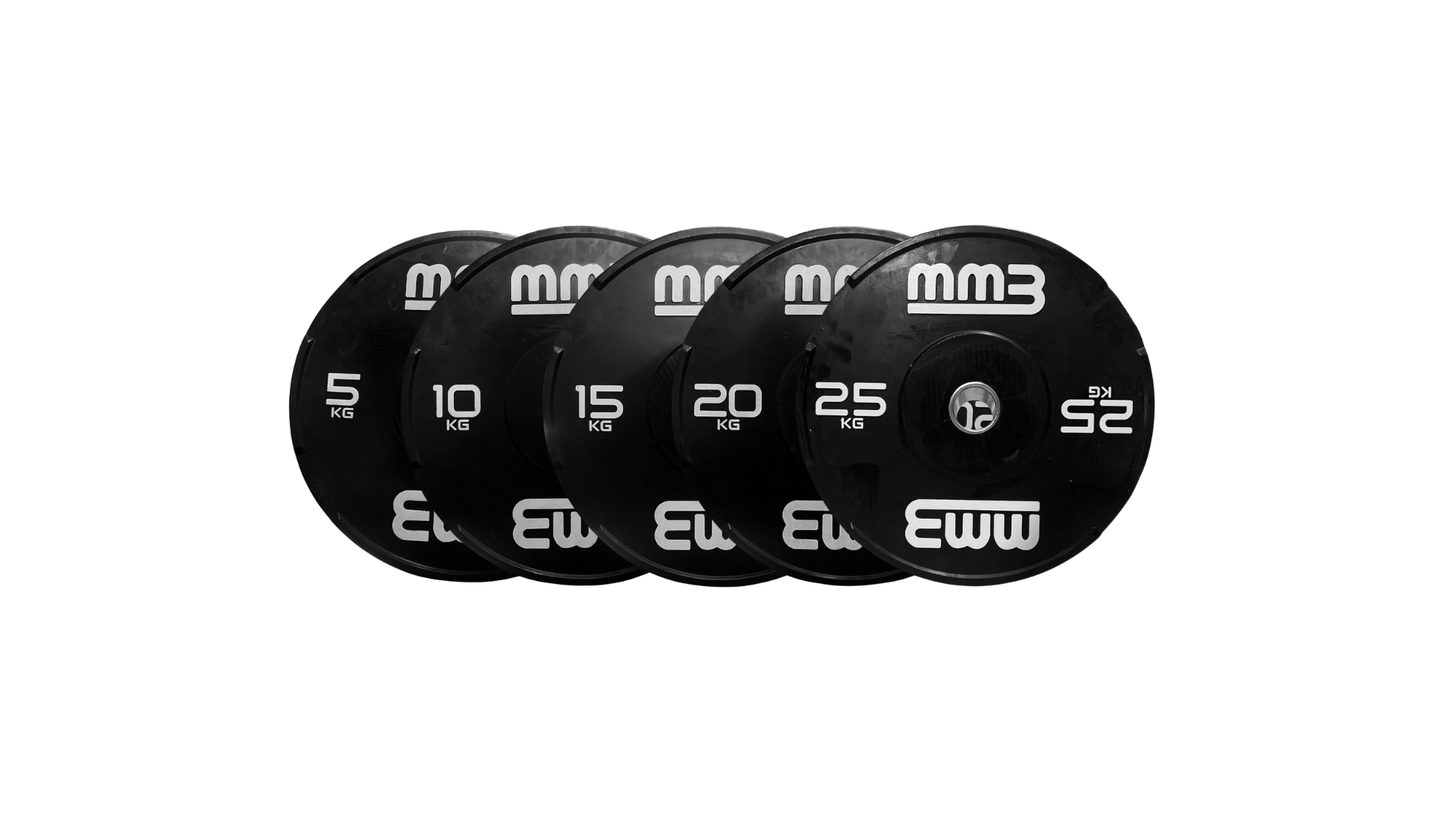 MMB Irak Black Bumper Olympic Bumper Weight Plate (1 pair)