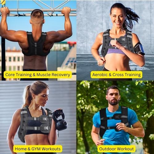 MMB Gileko Weighted Vest Workout 2.5kg/5kg/7.5kg/10kg/12.5kg Body Weight Vest