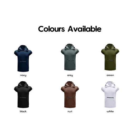 Moamoaboa Men's Gym Tank Tops Sports T Shirt Thin Fitness Muscle Vest Sleeveless Hoodies with Pockets