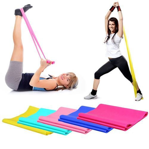 Elastic Yoga Pilates Rubber Stretch Resistance Exercise Fitness Band Belt