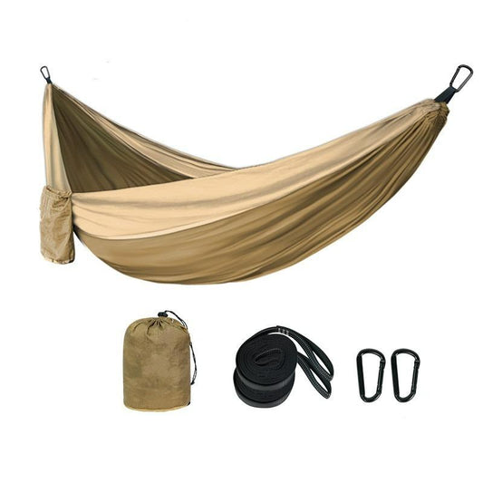 Camping Hammock - Portable Hammock Single or Double Hammock Camping Accessories for Outdoor, Indoor w/ Tree Straps